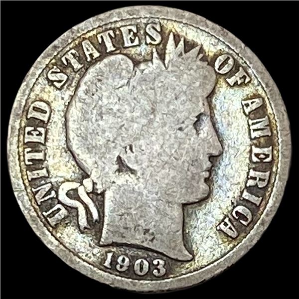 1903-S Silver Barber Dime NEARLY UNCIRCULATED