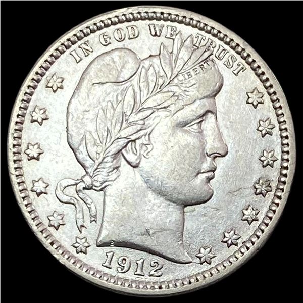 1912 Silver Barber Quarter CLOSELY UNCIRCULATED