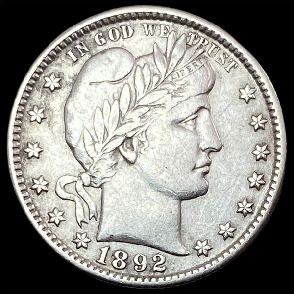 1892-O Silver Barber Quarter NEARLY UNCIRCULATED