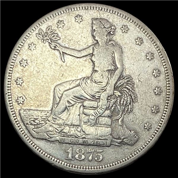 1875-CC Silver Trade Dollar LIGHTLY CIRCULATED
