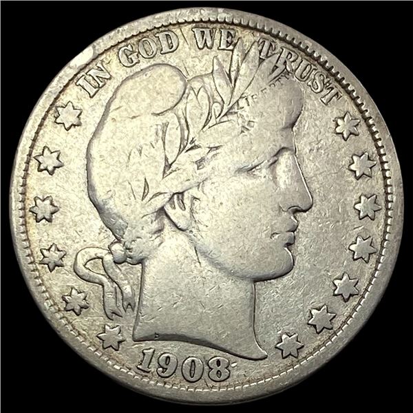 1908-D Silver Barber Half Dollar NICELY CIRCULATED