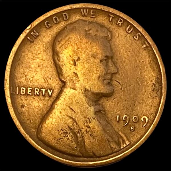 1909-S Lincoln Wheat Cent NICELY CIRCULATED