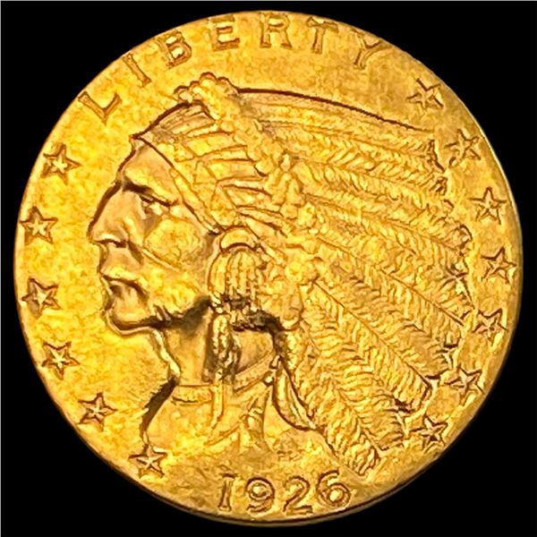 1926 Indian Head Gold $2.50 Quarter Eagle CLOSELY UNCIRCULATED