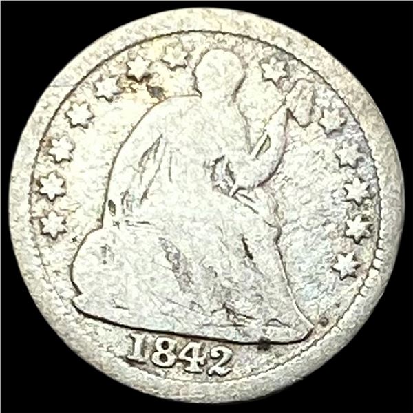 1842-O Seated Liberty Half Dime NICELY CIRCULATED