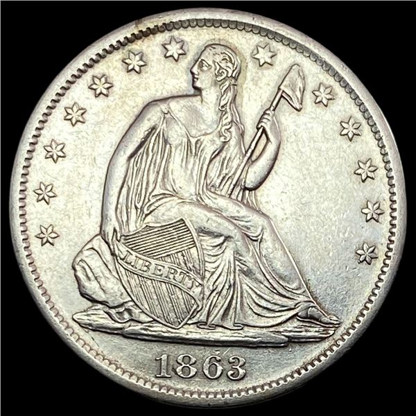 1863-S Seated Liberty Half Dollar CLOSELY UNCIRCULATED