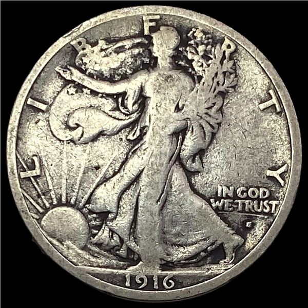1916-S Walking Liberty Half Dollar NICELY CIRCULATED