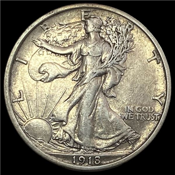 1918 Walking Liberty Half Dollar NEARLY UNCIRCULATED