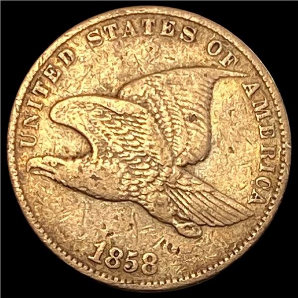 1858 Flying Eagle Cent ABOUT UNCIRCULATED