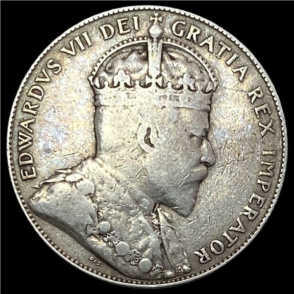 1907 Canada Silver 50 Cents LIGHTLY CIRCULATED