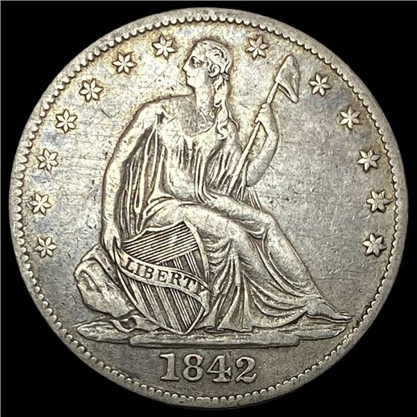 1842-O Silver Half Dollar NEARLY UNCIRCULATED