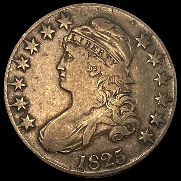 1825 Capped Bust Half Dollar NEARLY UNCIRCULATED
