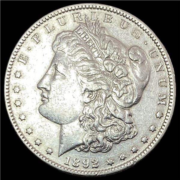 1892 Silver Morgan Dollar NEARLY UNCIRCULATED