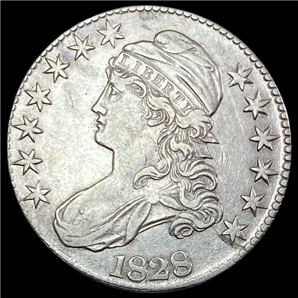 1828 Capped Bust Half Dollar NEARLY UNCIRCULATED
