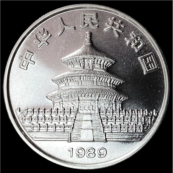 1989 Silver 10 Yuan China Panda 1 oz CHOICE PROOF