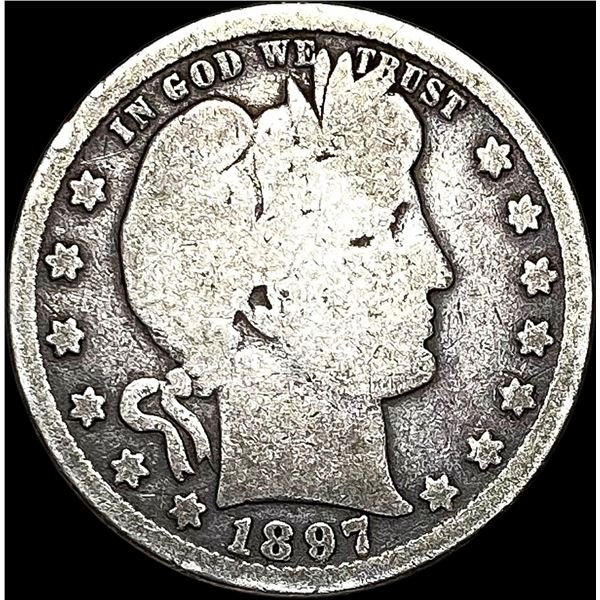 1897-O Silver Barber Quarter NICELY CIRCULATED