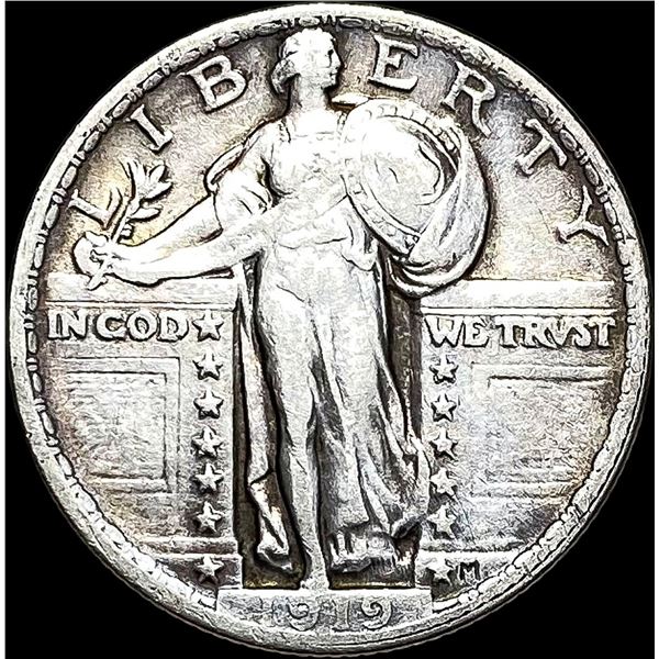 1919 Silver Standing Liberty Quarter NEARLY UNCIRCULATED