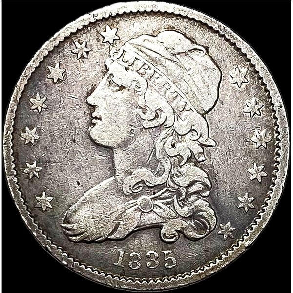 1835 Capped Bust Silver Quarter LIGHTLY CIRCULATED