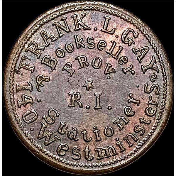 1863 Civil War Token-Frank L. Gay CLOSELY UNCIRCULATED