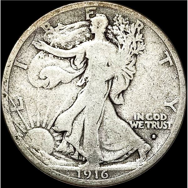 1916-S Walking Liberty Half Dollar NICELY CIRCULATED
