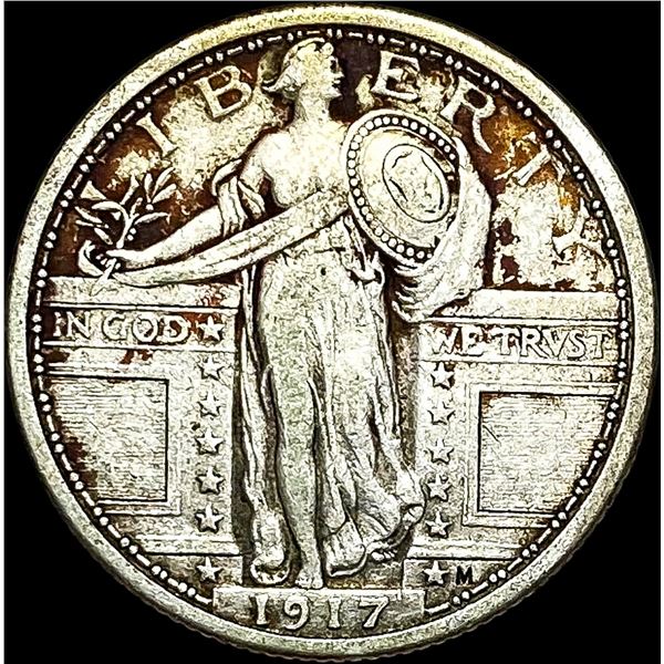 1917 Type 1 Standing Liberty Quarter LIGHTLY CIRCULATED