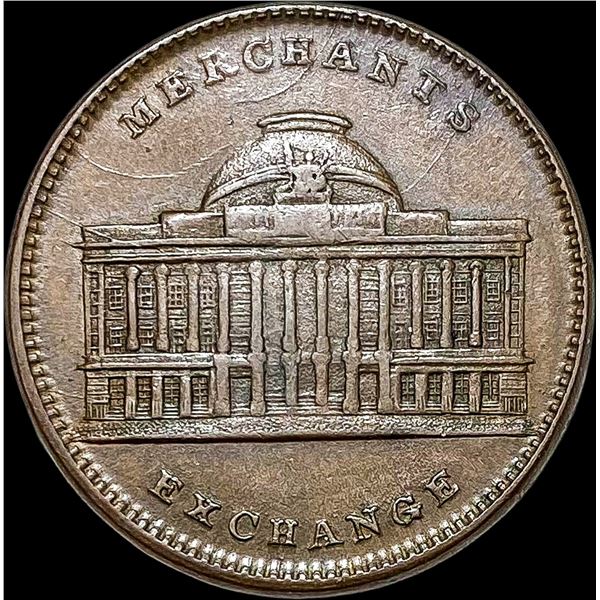 1820 New York Joint Stock Exchange Token NEARLY UNCIRCULATED
