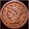 Image 1 : 1855 Red Braided Hair Large Cent CLOSELY UNCIRCULATED