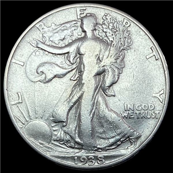 1938-D Walking Liberty Half Dollar LIGHTLY CIRCULATED