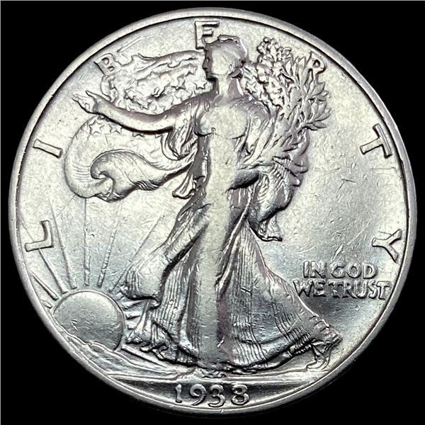 1938-D Silver Walking Liberty Half Dollar ABOUT UNCIRCULATED