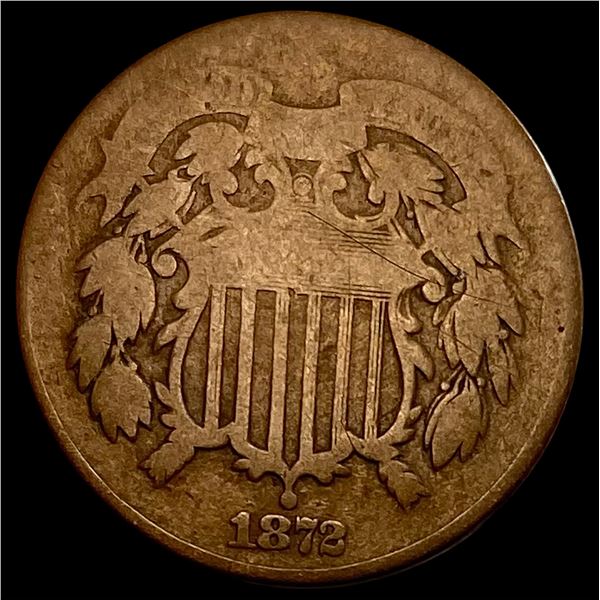 1872 Two-Cent Piece NICELY CIRCULATED