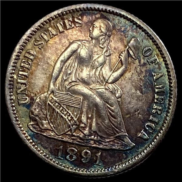 1891-S Seated Liberty Dime CLOSELY UNCIRCULATED