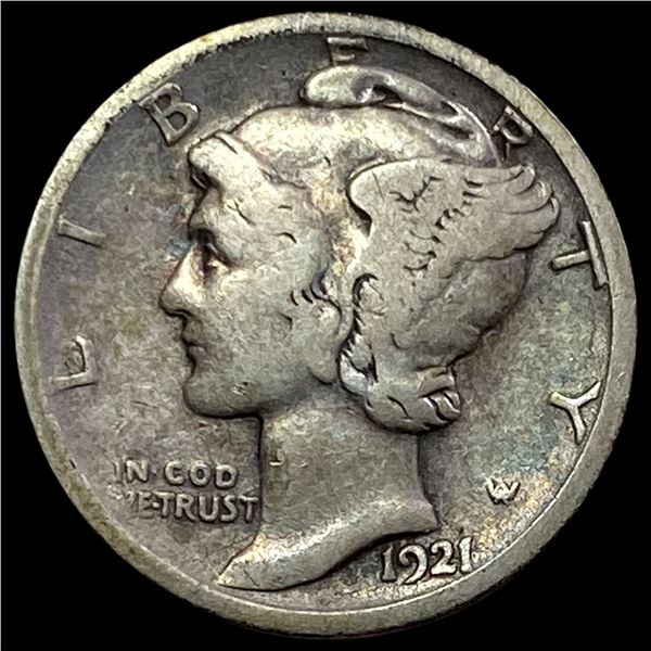 1921-D Silver Mercury Dime NICELY CIRCULATED