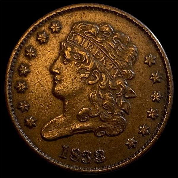 1833 Classic Head Half Cent CHOICE AU