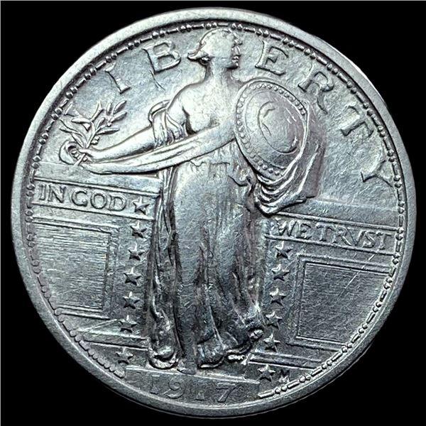 1917 Type 1 Standing Liberty Quarter LIGHTLY CIRCULATED