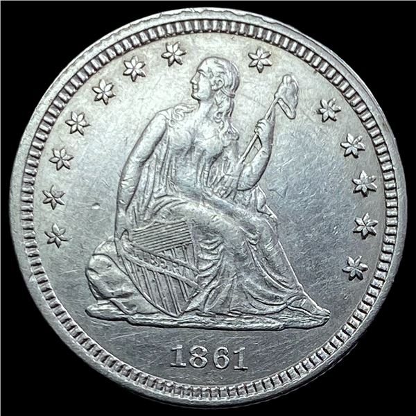 1861 Seated Liberty Quarter CLOSELY UNCIRCULATED