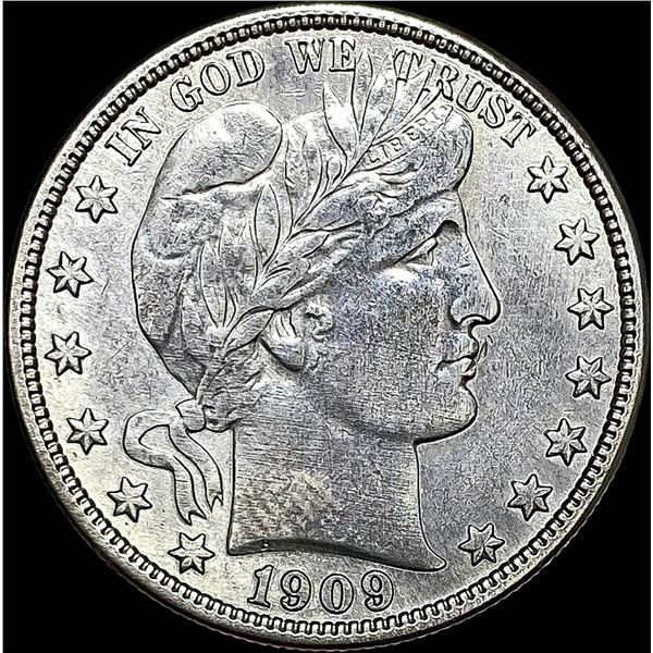 1909 Silver Barber Half Dollar HIGH GRADE
