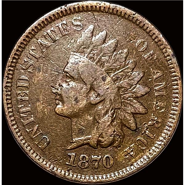 1870 Indian Head Cent NICELY CIRCULATED