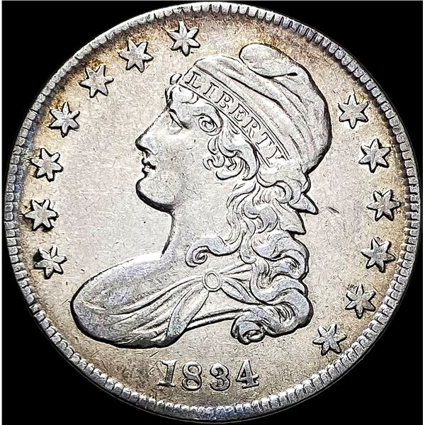 1834 Capped Bust Half Dollar NEARLY UNCIRCULATED