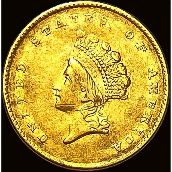 1854 Gold $1 Indian Head Type 2 NEARLY UNCIRCULATED