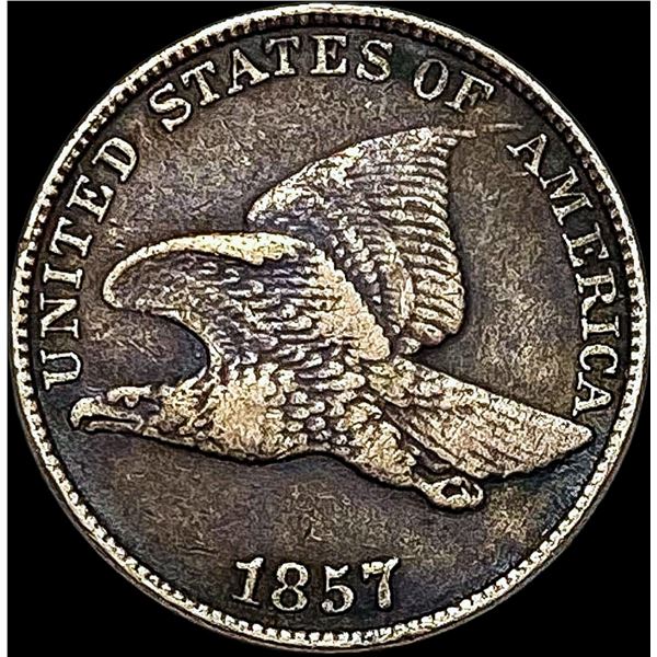 1857 Flying Eagle Cent ABOUT UNCIRCULATED