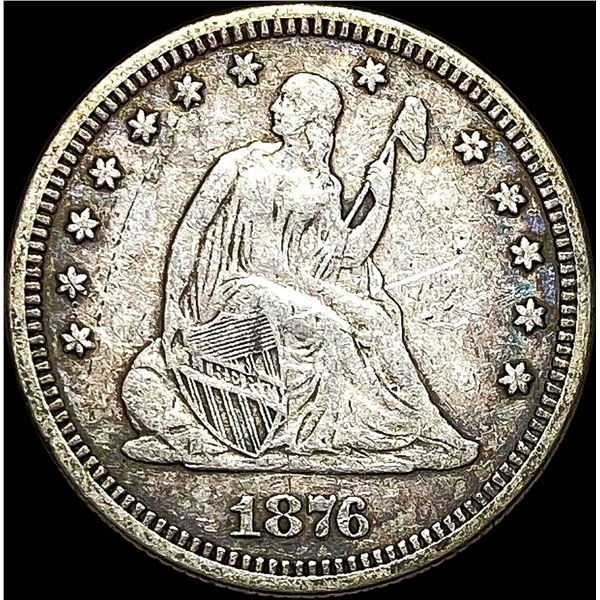 1876 Seated Liberty Quarter LIGHTLY CIRCULATED