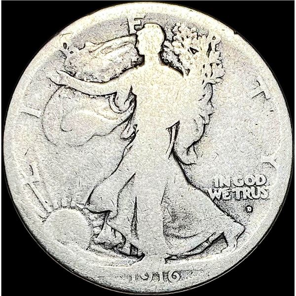 1916-D Walking Liberty Half Dollar NICELY CIRCULATED