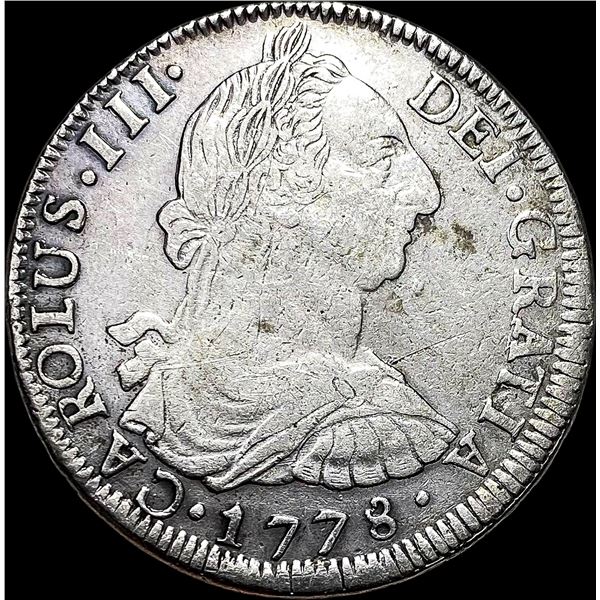 1778 Silver 8 Reales PotosÃ­ Mint (PR) NEARLY UNCIRCULATED