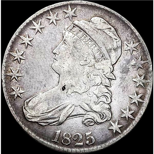 1825 Capped Bust Half Dollar LIGHTLY CIRCULATED