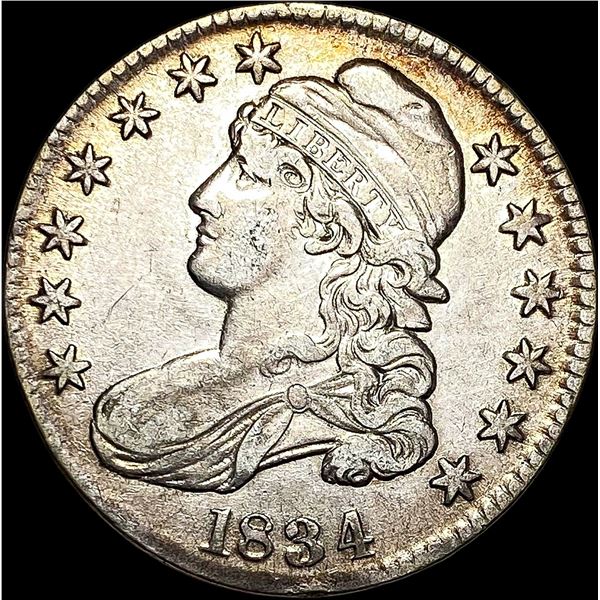 1834 Capped Bust Half Dollar NEARLY UNCIRCULATED