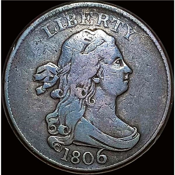 1806 Drapped Bust Half Cent ABOUT UNCIRCULATED