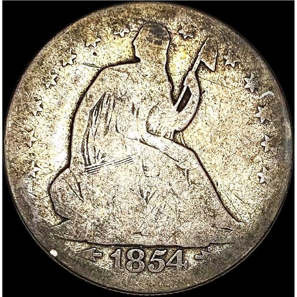 1854-O Silver Seated Liberty Half Dollar NICELY CIRCULATED