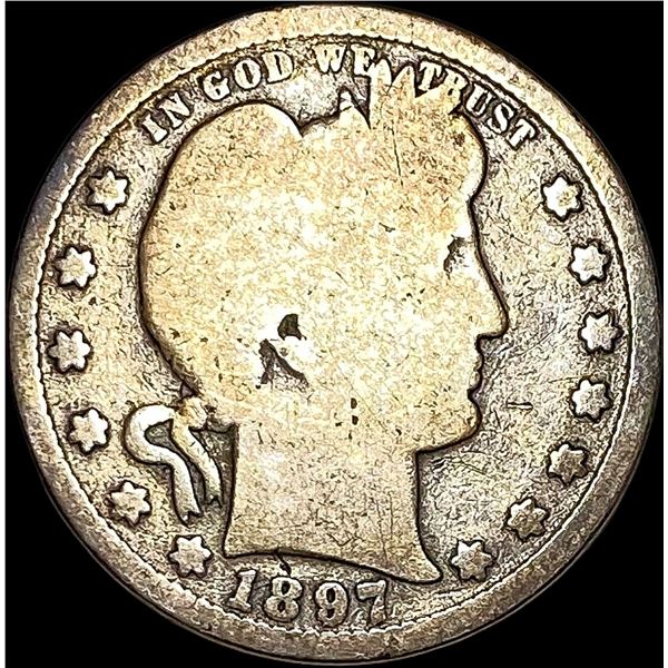 1897-S Silver Barber Quarter NICELY CIRCULATED