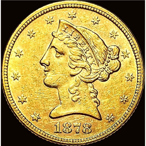 1878 Liberty Head Half Eagle $5 Gold UNCIRCULATED