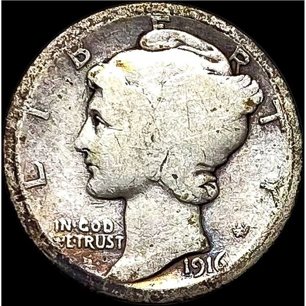 1916-D Mercury Dime NICELY CIRCULATED