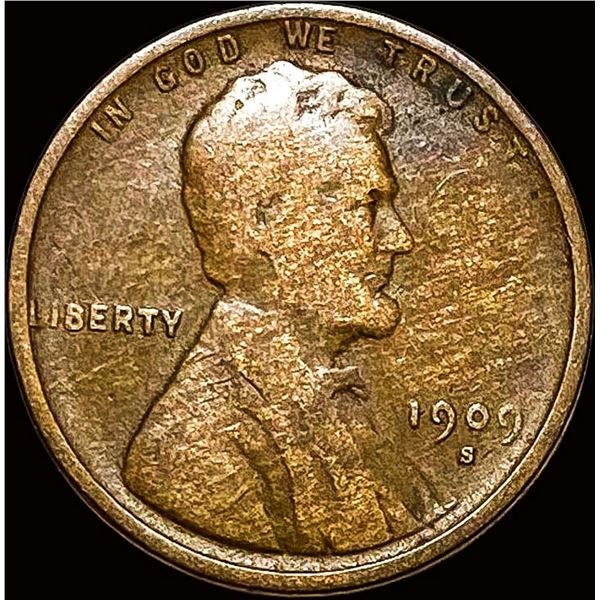 1909-S Lincoln Wheat Cent NICELY CIRCULATED